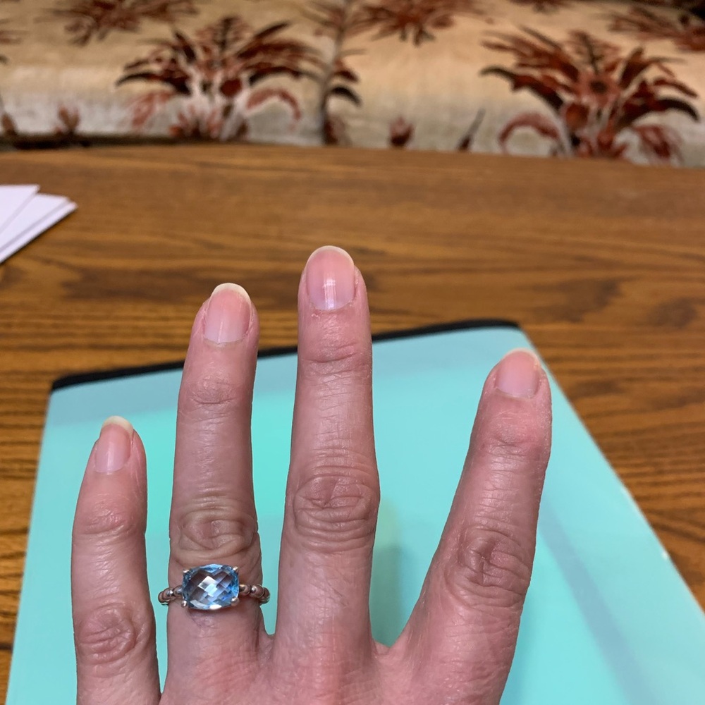 Pandora Cool Breeze Blue Stone Ring